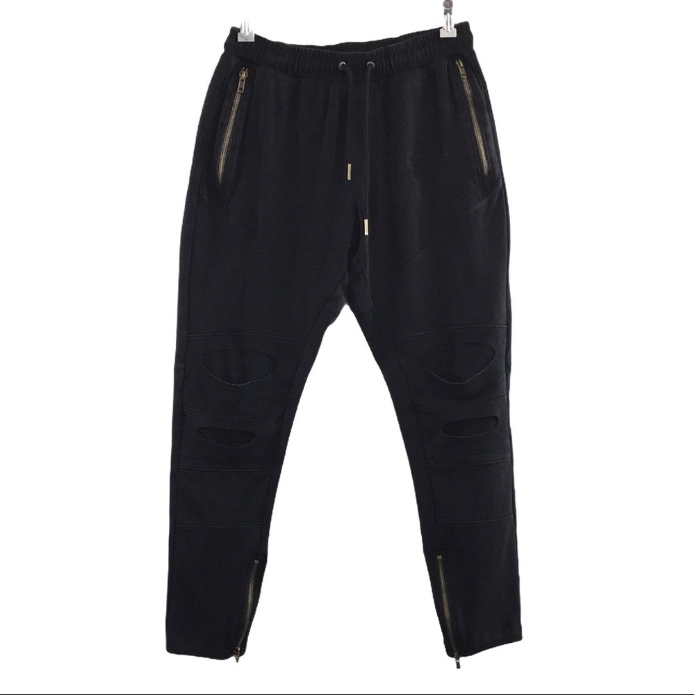 Physiq Apparel Black High Rise Tapered Leg‎ Pants